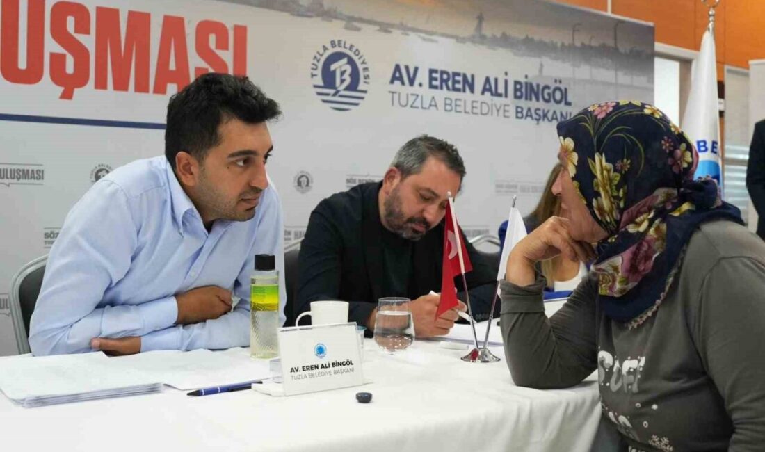Başkan Bingöl, Tuzla Belediyesi’nde vatandaşlarla buluştu Tuzla Belediye Başkanı Av. Eren Ali Bingöl, Halk Buluşmasında Tuzlalı