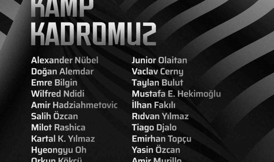 Beşiktaş’ın Hradec Kralove maçı kamp kadrosu belli oldu Beşiktaş’ın UEFA Avrupa Ligi 3. eleme turunda Çekya temsilcisi Hradec