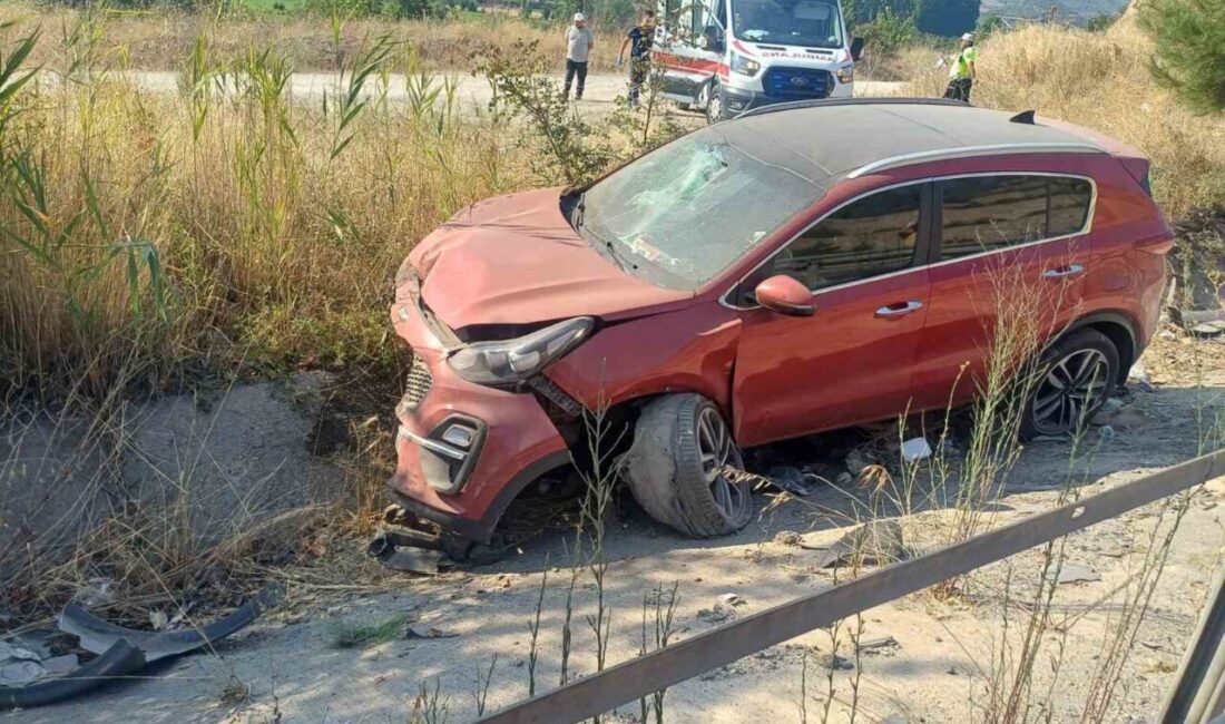Bilecik’te sürücüsünün direksiyon hakimiyetini kaybettiği otomobilin bankete düşmesi sonucu meydana