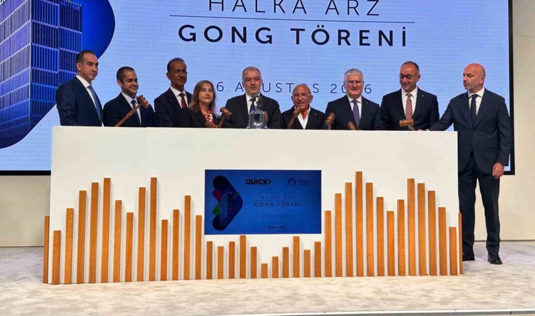Borsa İstanbul’da gong, Quick Sigorta için çaldı Quick Sigorta, 29 Temmuz’da talep toplamayla başlayan halka arz sürecini