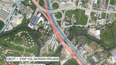 Bursa Büyükşehir Belediyesi Ulaşım Dairesi Başkanlığı tarafından Geçit Köprüsü bağlantı