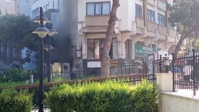 Bursa’nın Karacabey ilçesinde elektrik trafosunda meydana gelen patlama sonrası yangın