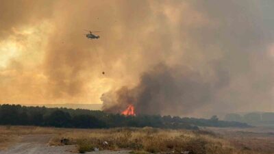 Çanakkale’de kritik hava şartları nedeniyle 3 gün boyunca yangına sebep