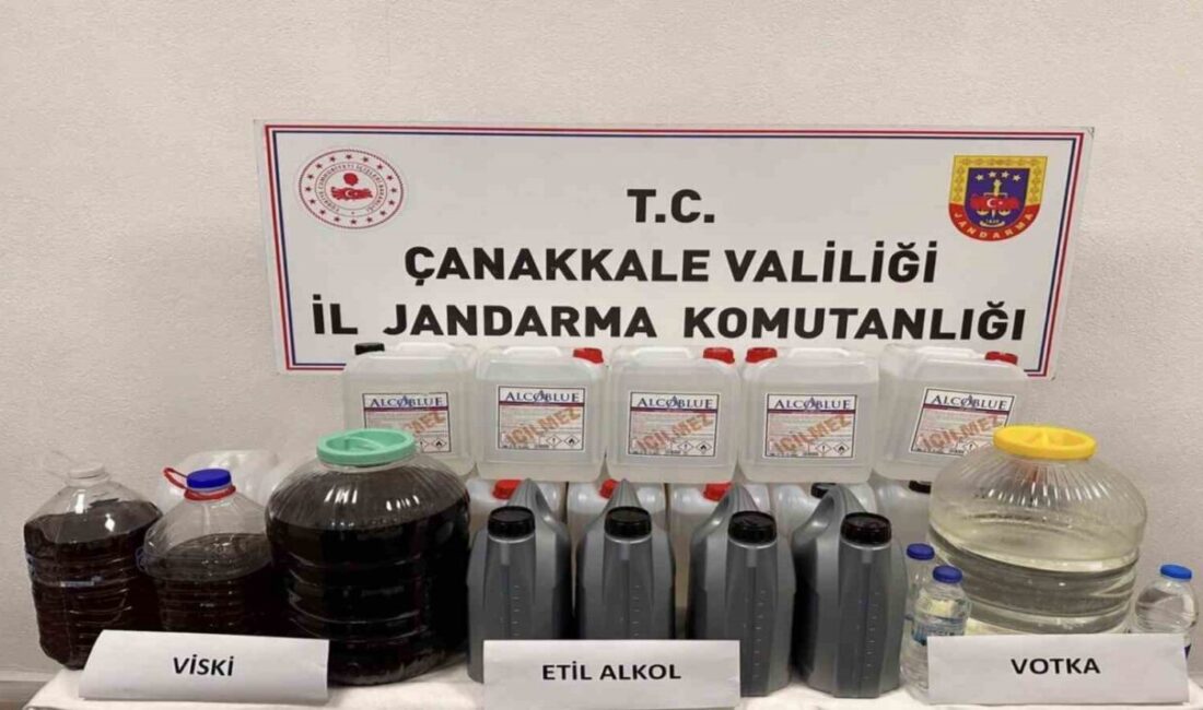 Çanakkale’de kaçak alkol operasyonu Çanakkale’de jandarma ekiplerince Bayramiç ve Biga ilçelerinde gerçekletirilen operasyonda çok