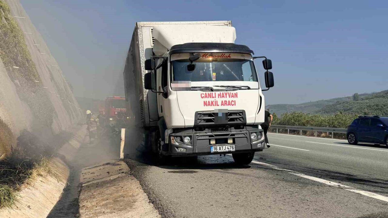 Bursa yolunda alev paniği! 3 Bülten Medya -