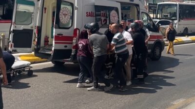 Edirne’de minibüs ile motosikletin çarpışması sonucu meydana gelen kazada motosiklet