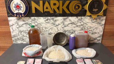 Esenyurt’ta eve düzenlenen operasyonda 13 kilo 550 gram uyuşturucu madde