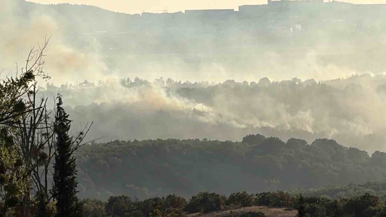 Gebze’deki orman yangını havadan görüntülendi 11 Bülten Medya -