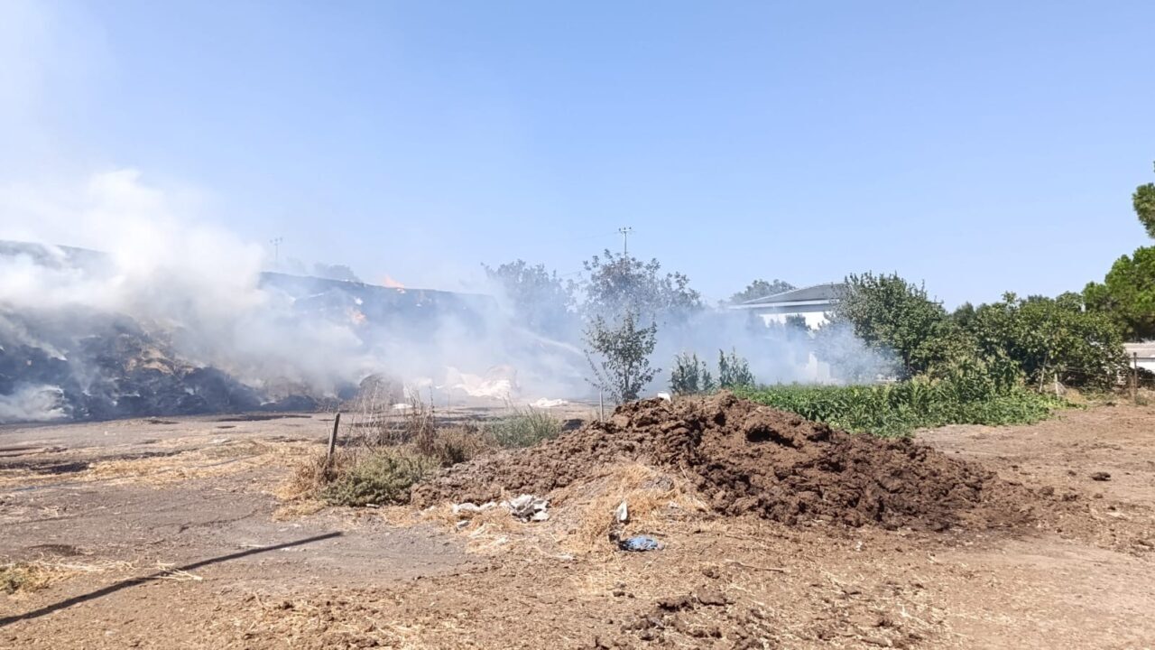 Gönen’de korkutan yangın: 90 ton saman kül oldu 19 Bülten Medya -