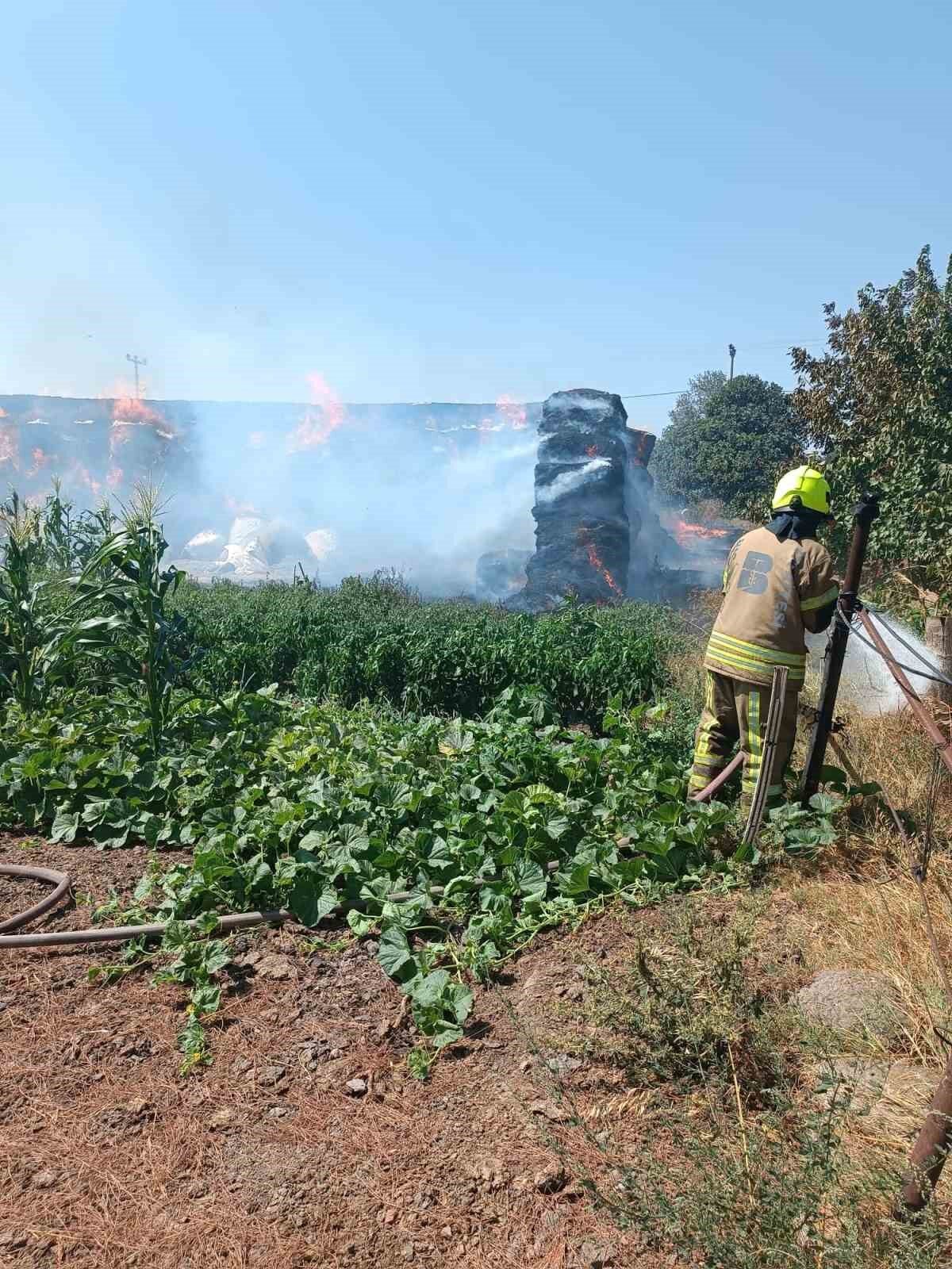 Gönen’de korkutan yangın: 90 ton saman kül oldu 23 Bülten Medya -