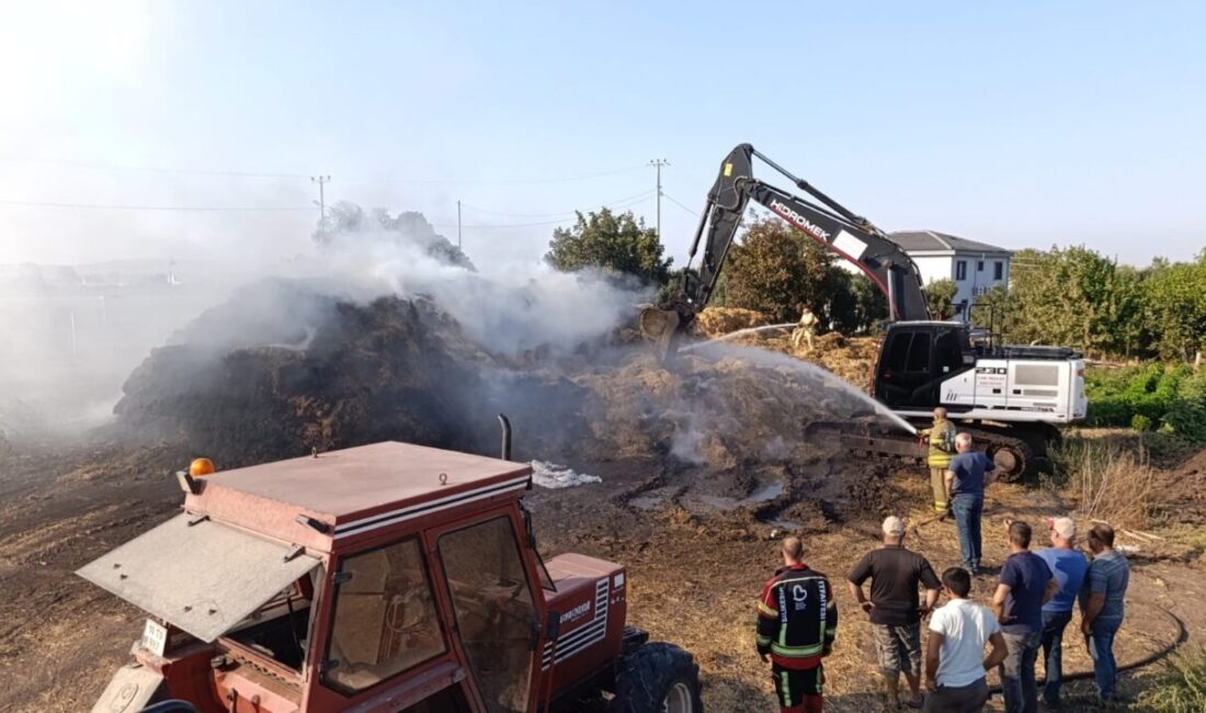 Gönen’de korkutan yangın: 90 ton saman kül oldu Balıkesir’in Gönen ilçesinde yol kenarındaki otluk alanda başlayıp bir çiftliğe