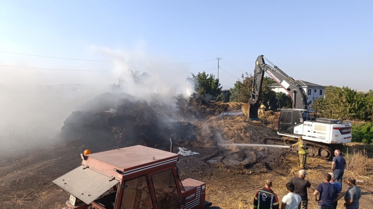Gönen’de korkutan yangın: 90 ton saman kül oldu 22 Bülten Medya -