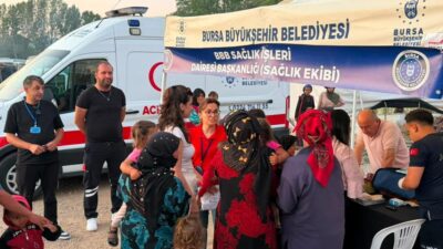 Bursa Büyükşehir Belediyesi, mevsimlik tarım işçileri ve ailelerinin ihtiyaçlarının yerinde