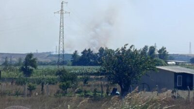 Bursa’nın Karacabey ilçesi Hayırlar Mahallesi’nde makilik alanda orman yangını çıktı.
