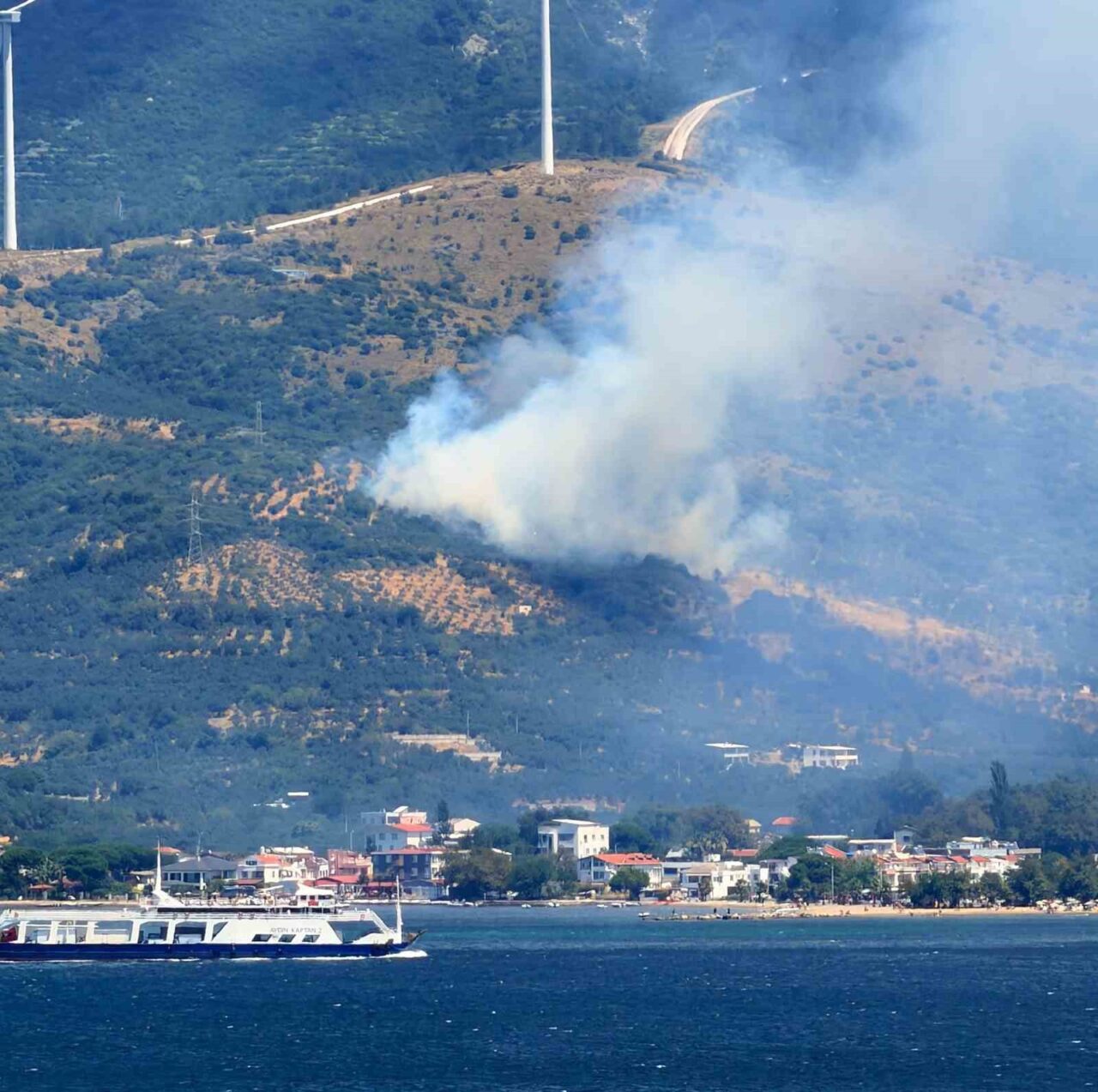 Balıkesir'in Marmara ilçesinde büyük ölçüde kontrol altına alınan kırsal alan