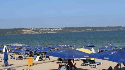 Hava sıcaklıklarının etkisini artırdığı Kırklareli’nin Demirköy ilçesine bağlı İğneada beldesinde