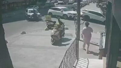 İstanbul’un Küçükçekmece ilçesinde motosiklet ile otomobil çarpıştı. Kazada motosikletli yaralanırken,