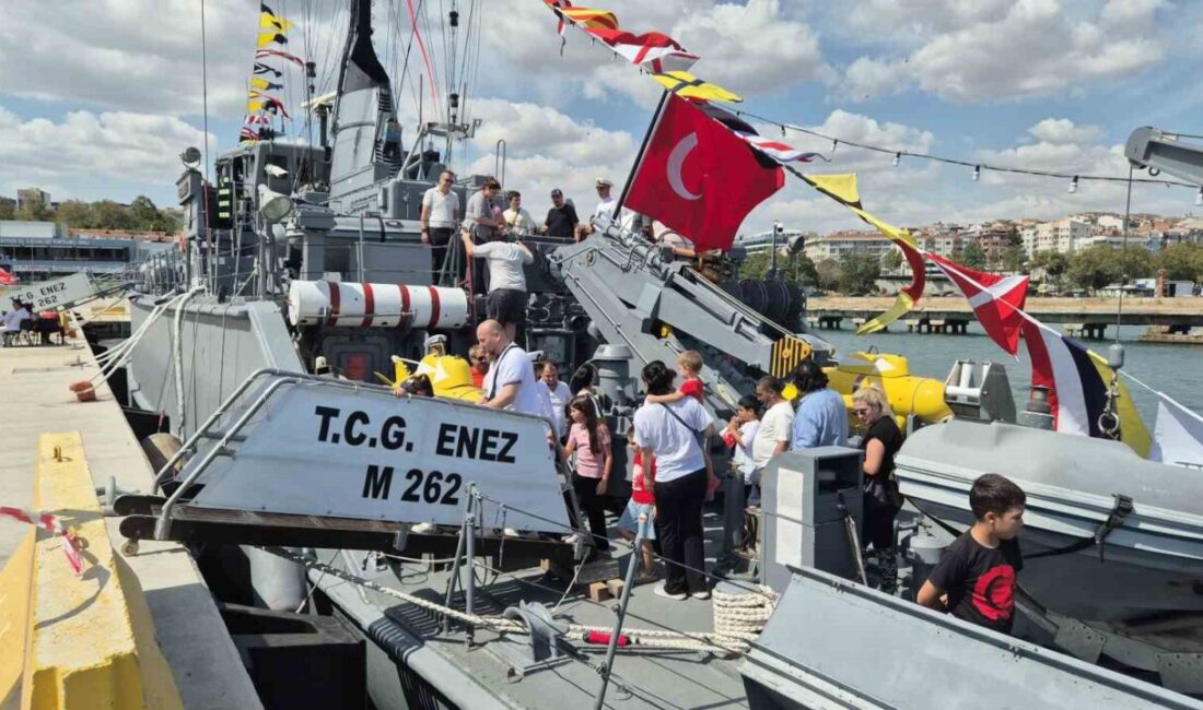 Mayın avlama gemisi Tekirdağ’da 30 Ağustos Zafer Bayramı etkinlikleri kapsamında Deniz Kuvvetleri Komutanlığı’na bağlı