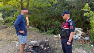 Bilecik’te ormanlık alanda mangal ve semaver yaktığı tespit edilen şahsa,