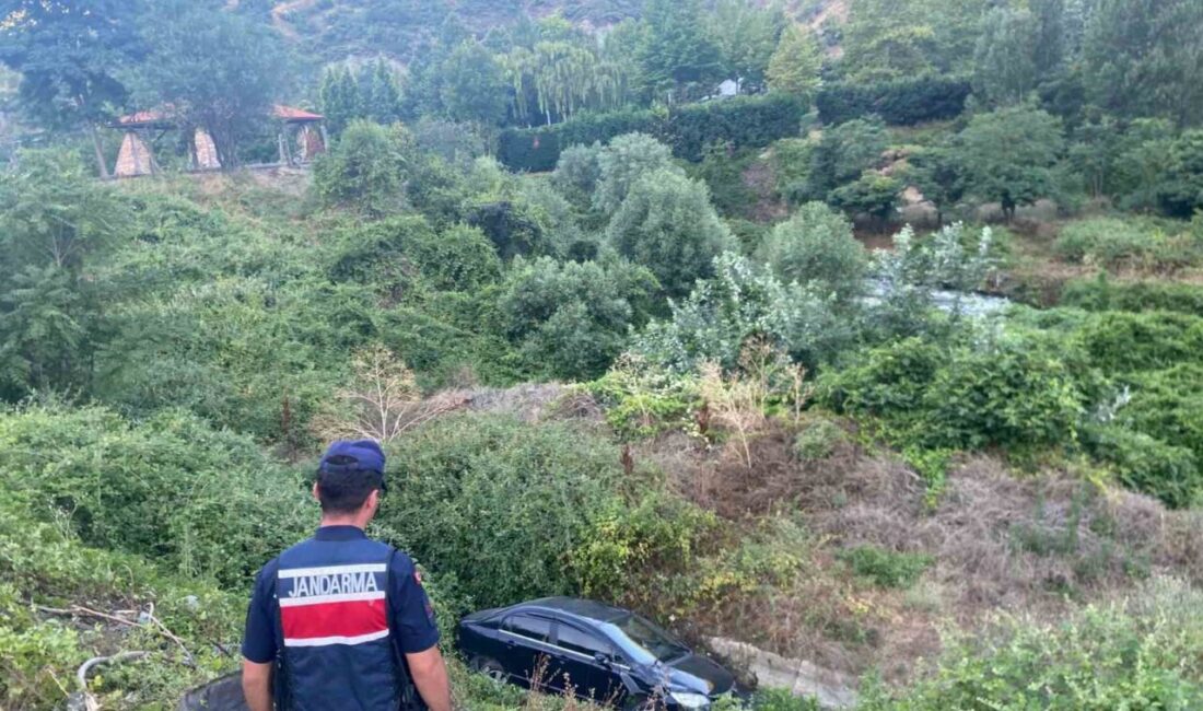 Bilecik’te kontrolden çıkarak dere yatağına uçan otomobilin sürücüsü yaralandı. Kaza,