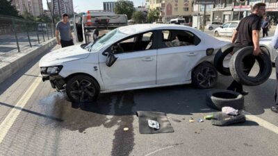 Tekirdağ’ın Kapaklı ilçesinde otomobille çarpışan aracın takla attığı kazada 1