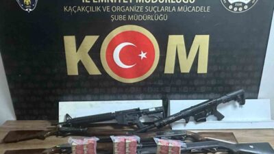 Sakarya’da polis ekiplerince silah kaçakçılığının önlenmesine yönelik iş yerlerine düzenlenen