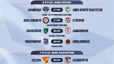 Türkiye Futbol Federasyonu (TFF), Trendyol Süper Lig 4. hafta müsabakalarının