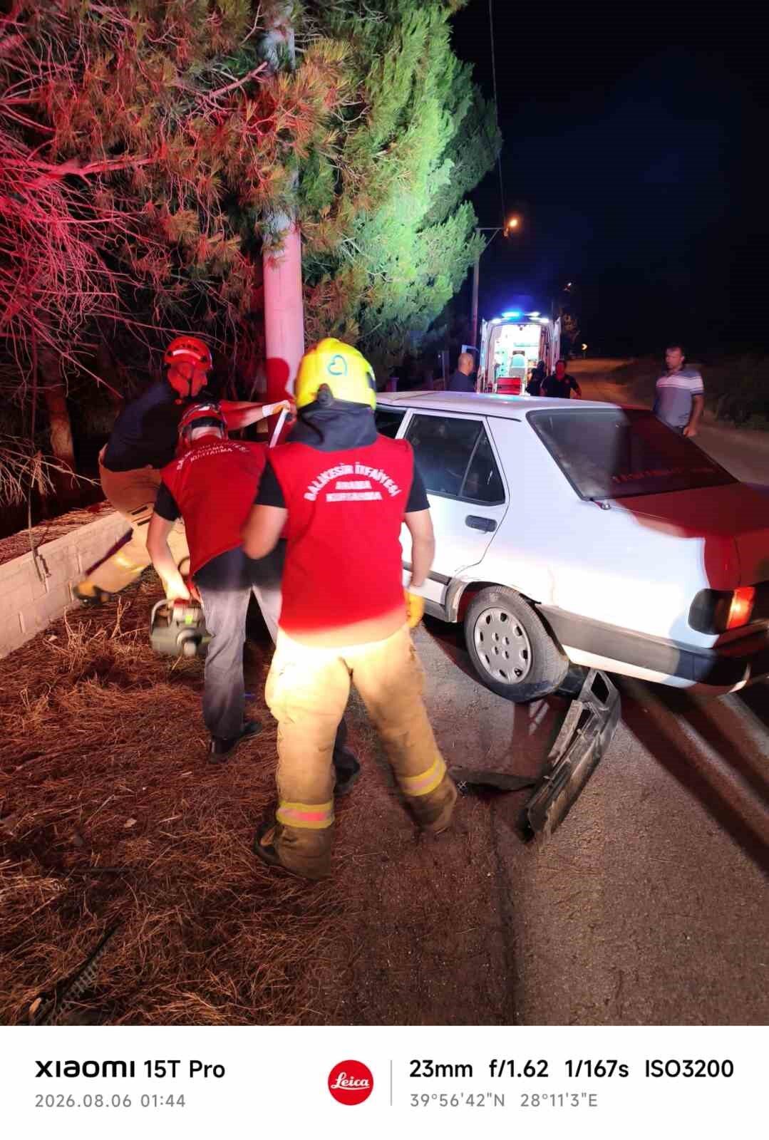 Susurluk’ta otomobil şarampole devrildi:1 yaralı 12 Bülten Medya -
