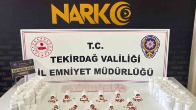 Tekirdağ’da polis ekiplerinin son bir haftada düzenlediği uyuşturucu operasyonlarında 123