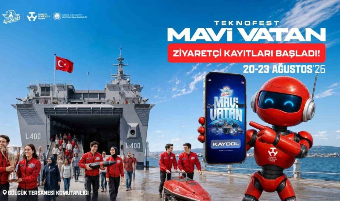TEKNOFEST Mavi Vatan ziyaretçi kayıtları başladı Milli Teknoloji Hamlesi vizyonunun denizlerdeki yansıması, “Mavi Vatan” temasıyla TEKNOFEST