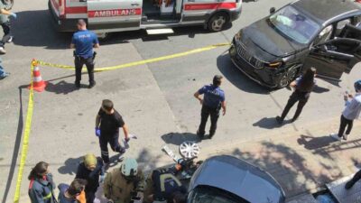 İstanbul’un Ümraniye ilçesinde cip ile otomobilin çarpışması sonucu 2’si çocuk
