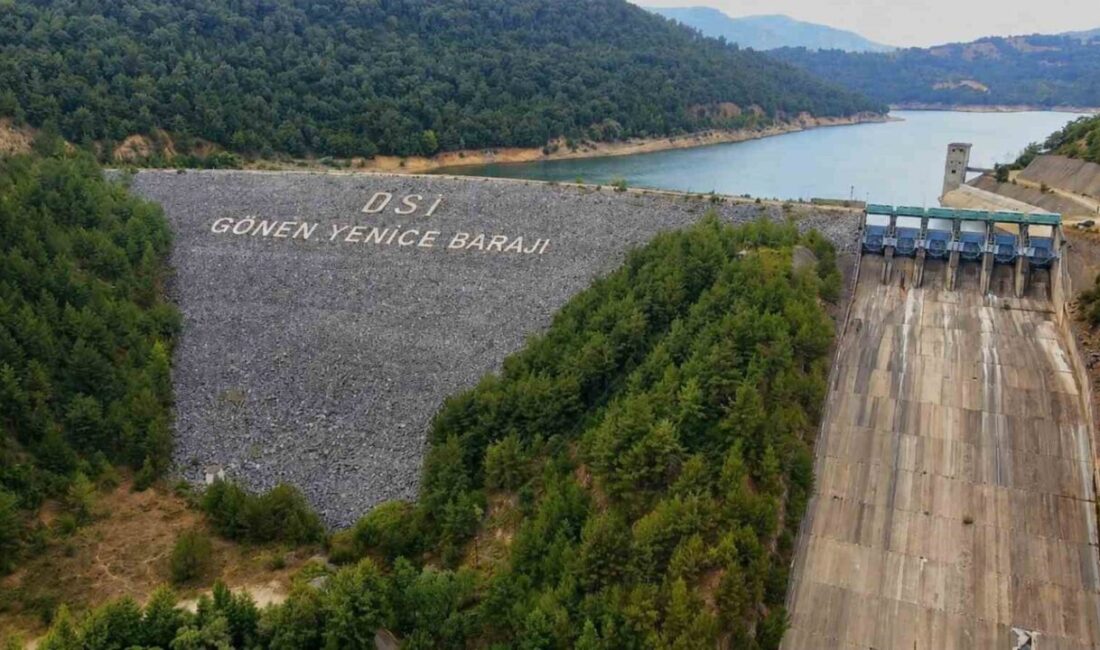 Yaz sıcakları Gönen-Yenice Barajı’nın su seviyesini yüzde 10 düşürdü Devlet Su İşleri’nin (DSİ) 5 Ağustos 2026 tarihli verilerine göre