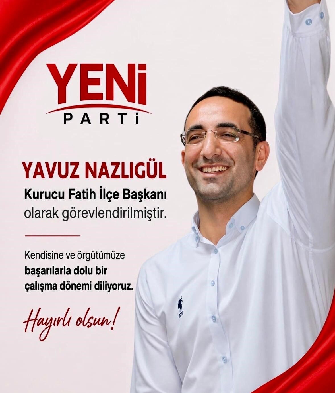 Yeni Parti’de skandal karar: DHKP-C’li Yavuz Nazlıgül "başkan" olarak atandı 4 Bülten Medya -