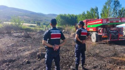 Bilecik’in Bayırköy beldesinde Yüksek Hızlı Tren (YHT) hattı yakınında çıkan