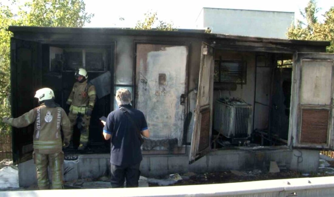 İstanbul’un Zeytinburnu ilçesinde E-5 kara yolu üzerinde bulunan trafoda yangın