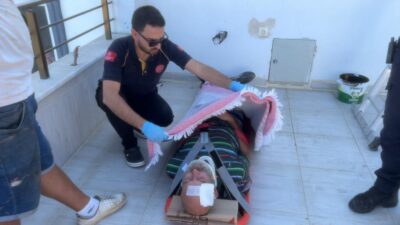 Bursa’nın Mudanya ilçesinde tadilat çalışması yapan 46 yaşındaki işçi, dengesini