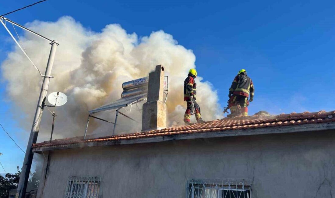 Balıkesir’in Burhaniye ilçesine bağlı Hisarköy Mahallesi’nde bir evde çıkan yangın,