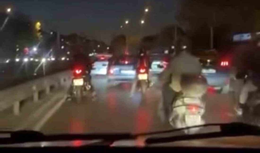 Bursa’da motosiklet sürücüleri ile bir otomobil sürücüsü arasında yol verme