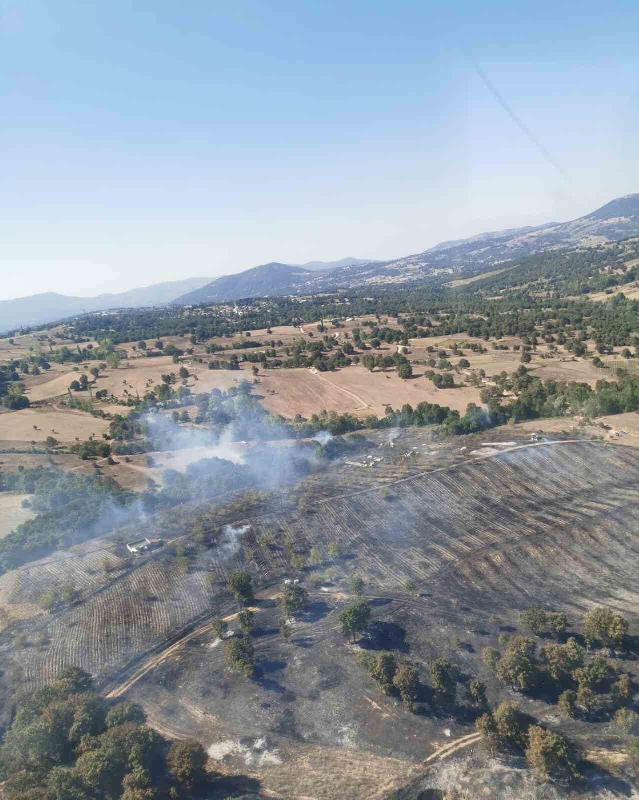 Helikopterler peşpeşe havalandı, yangın kontrol altına alındı 10 Bülten Medya -