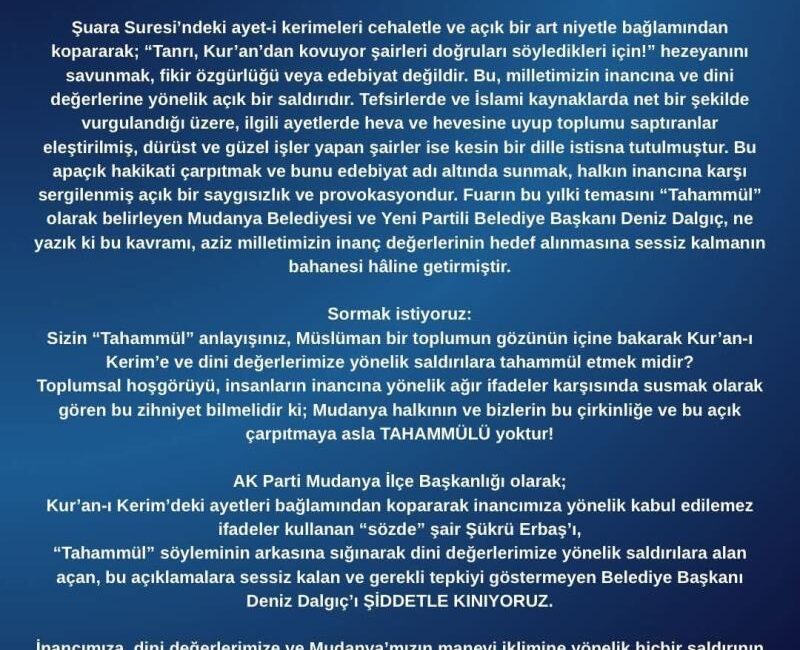 Mudanya Belediyesince bu yıl 8.'si düzenlenen Kitap Fuarı kapsamında gerçekleştirilen