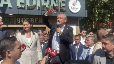 Yeni Parti Genel Başkanı Özgür Özel’in Edirne ziyaretinde yaptığı konuşmada