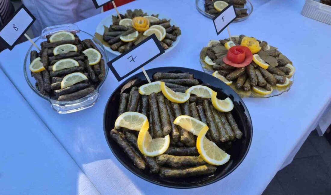 Sarma ve tatlılar yarıştı Tekirdağ’ın Süleymanpaşa ilçesinde düzenlenen Süleymanpaşa Bağ Bozumu Şenliği kapsamında, “Üzüm
