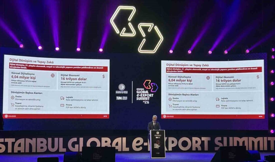 Ticaret Bakanı Ömer Bolat: “Türkiye’de 2025 yılında E-Ticaret hacmi yüzde 52,2 arttı. 4 trilyon 570 milyar TL’ye ulaştı” Ticaret Bakanı Ömer Bolat, İstanbul Global E-Ticaret Zirvesi 2’ıncı IGEXX
