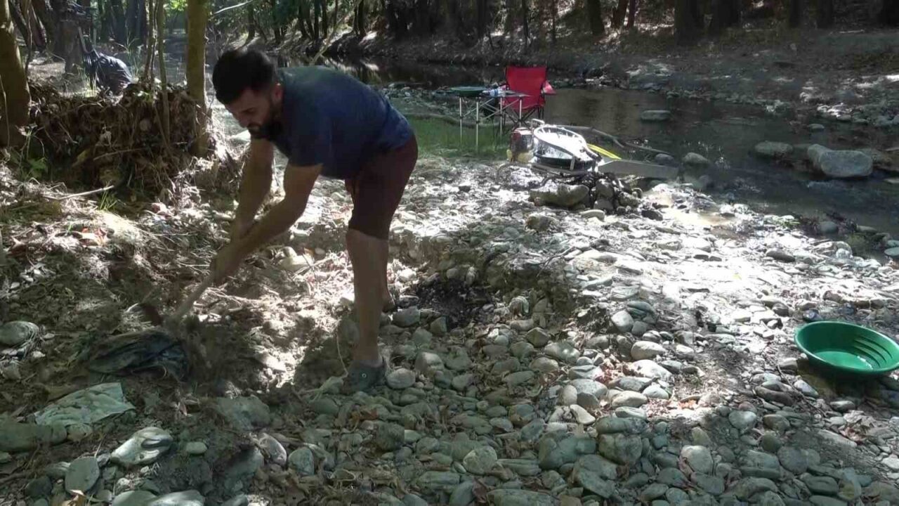 Türkiye’de altın çok arayan yok...Derelerde her gün 5 gram altın çıkarıyorlar 32 Bülten Medya -