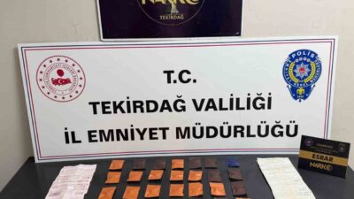 Tekirdağ’da son iki haftada düzenlenen uyuşturucu operasyonlarında 182 şüpheli hakkında