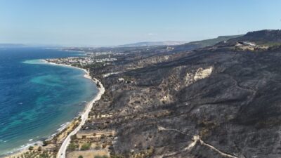 Çanakkale’de 2025 yılında çıkan orman yangınlarında zarar gören alanlarda yeniden