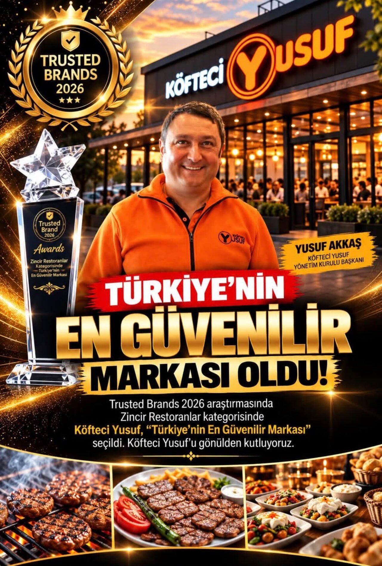 Köfteci Yusuf, güven araştırmasında zirvede 1 Bülten Medya -