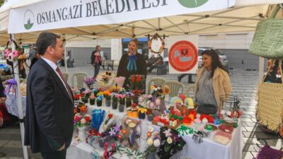 Osmangazi’de Cumhuriyet’in 103’üncü yılı kapsamında düzenlenen Kadın Girişimciler Cumhuriyet Sokağı