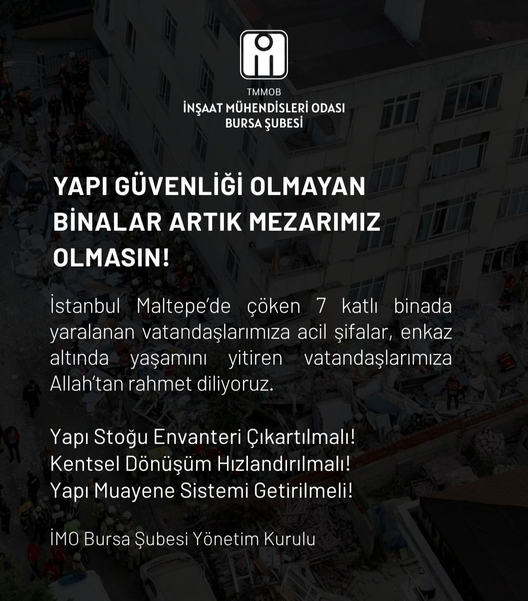 İMO Bursa’dan yapı güvenliği çağrısı: “Yapı Stoğumuzu Bilmiyorsak Deprem Riskimizi de Bilemeyiz” 2 Bülten Medya -