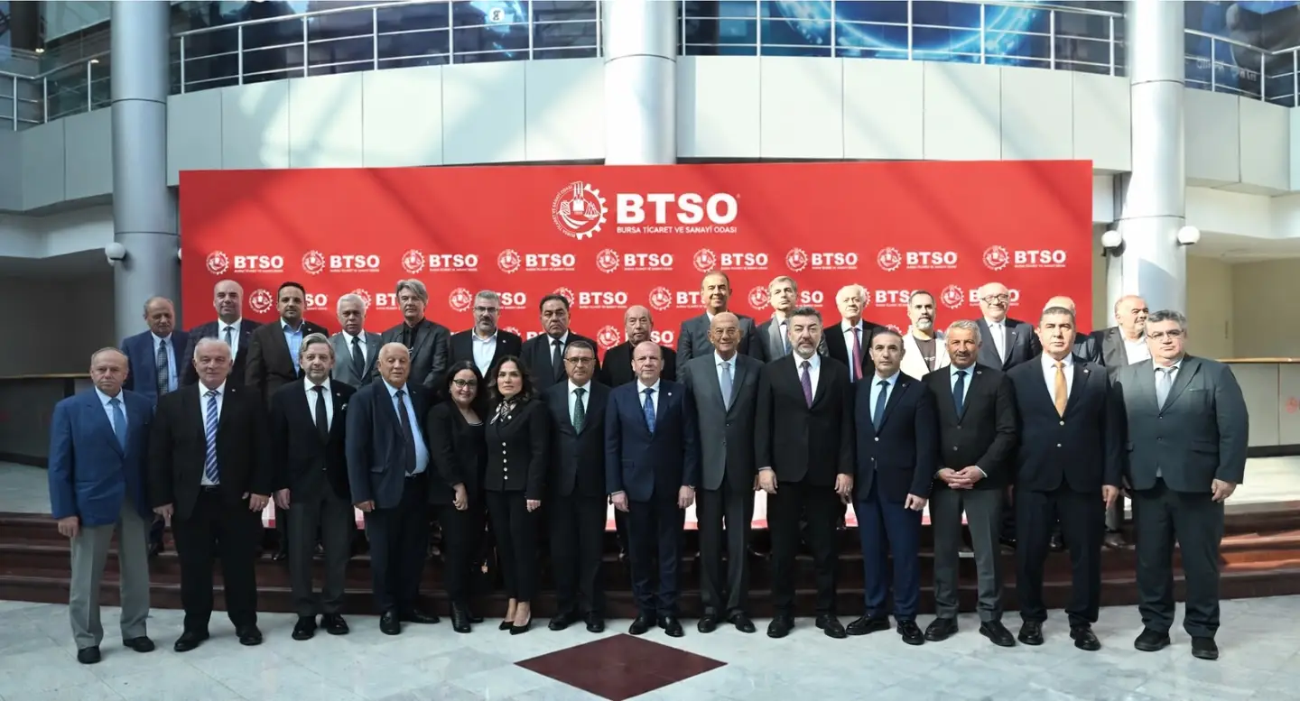 BTSO Yönetim Kurulu Başkanı İbrahim Burkay, BESOB Başkanı Fahrettin Bilgit,